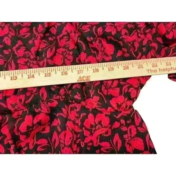 Torrid Sz 2X Midi Crinkle Chiffon Surplice Balloon Sleeve Dress Office Party - Picture 12 of 16